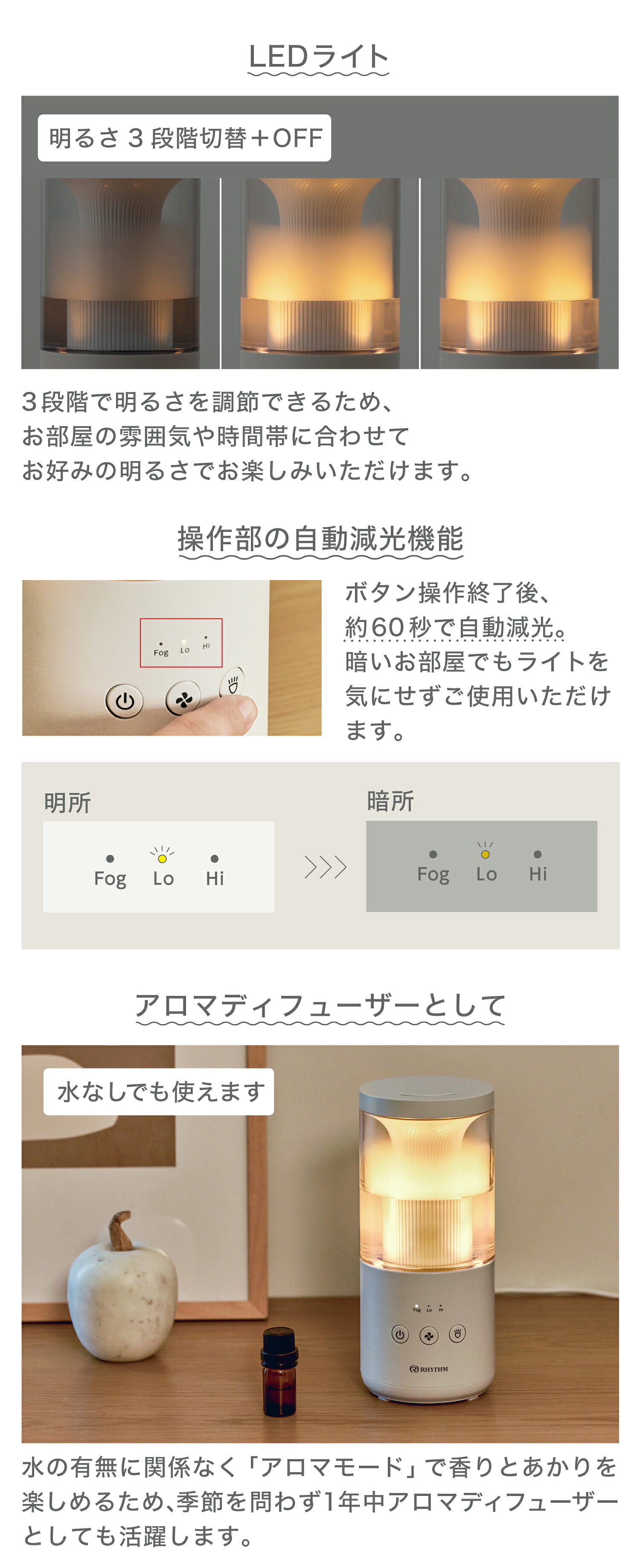リズム加湿器 MISTMIni2 ミストミニ2