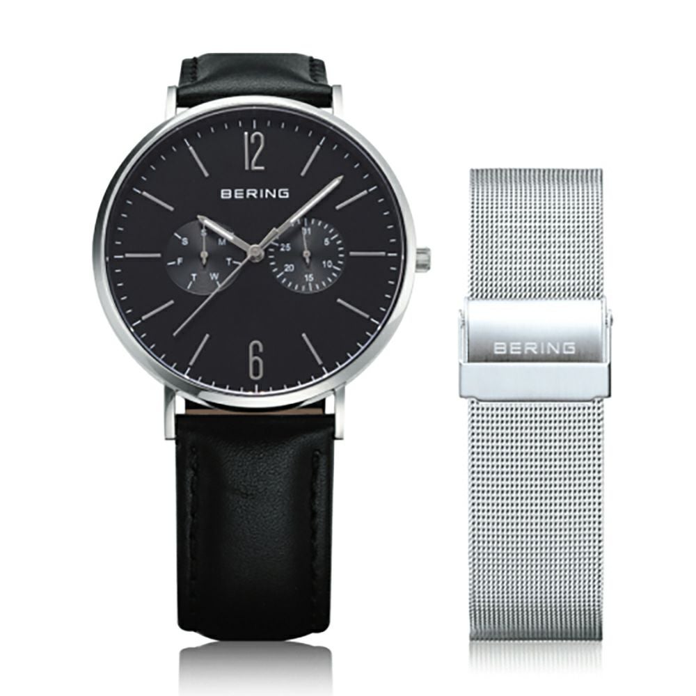 【最終値下げ・新品未使用】BERING Changes 腕時計 替えベルト付 BERING Unisex Changes Black×Silver 14240-402（ベーリング ユニ