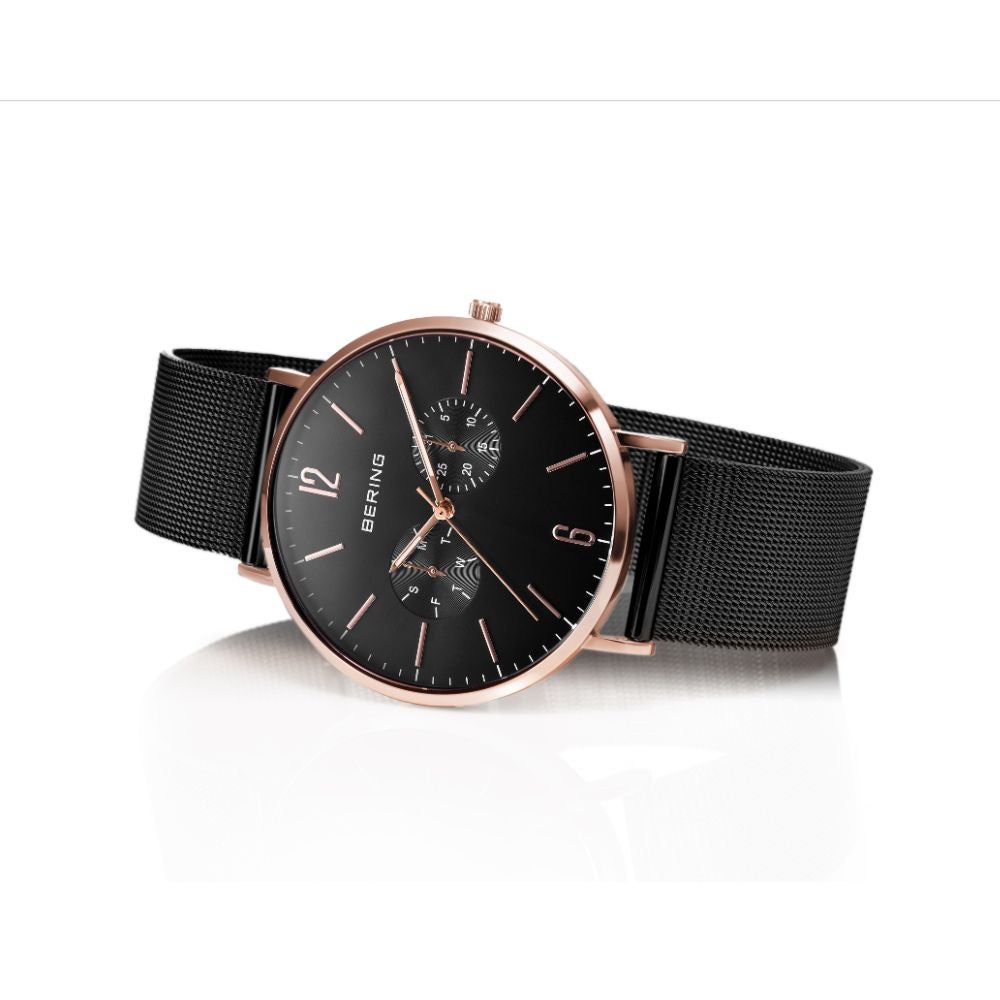 BERING Mens Unisex Changes Black×RoseGold 14240-166（ベーリング メンズ ユニセックス腕時計 チェンジズ ブラック×ローズゴールド）