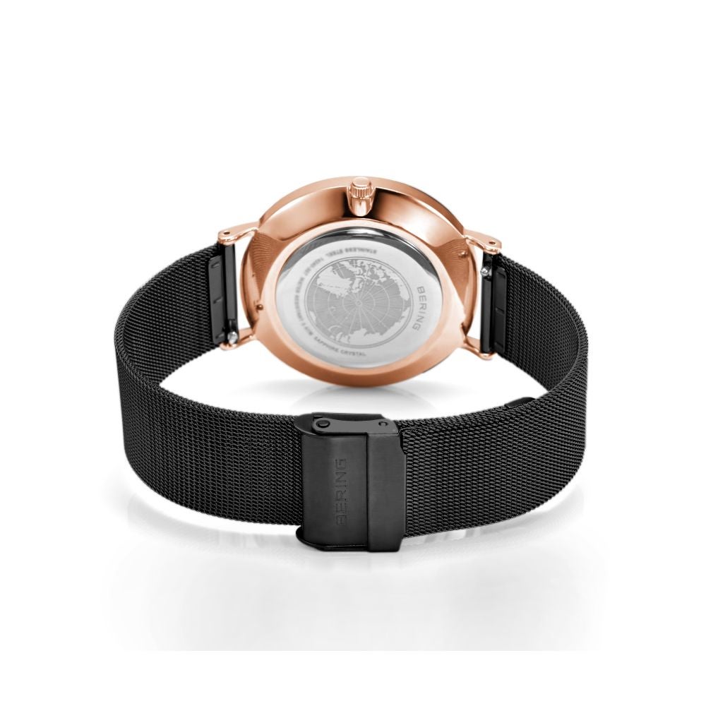 BERING Mens Unisex Changes Black×RoseGold 14240-166（ベーリング メンズ ユニセックス腕時計 チェンジズ ブラック×ローズゴールド）