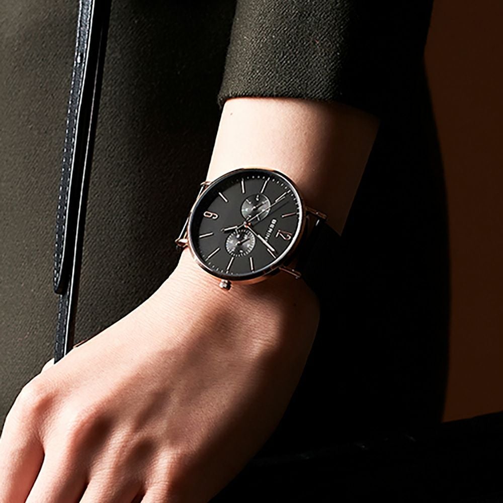 BERING Mens Unisex Changes Black×RoseGold 14240-166（ベーリング メンズ ユニセックス腕時計 チェンジズ ブラック×ローズゴールド）