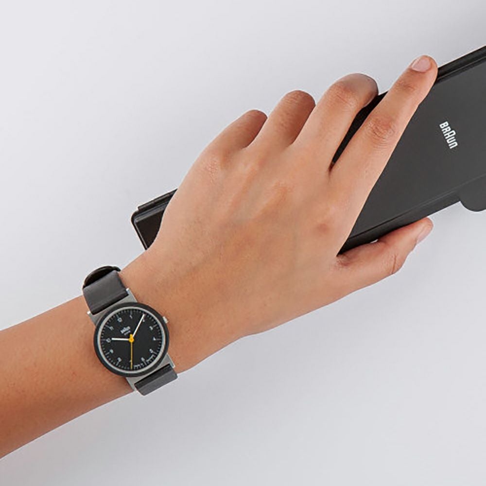 BRAUN WATCH BLACK LEATHER AW10（ブラウン 腕時計 ブラックレザー