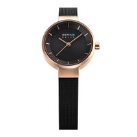 BERING Ladies Scandinavian Solar Black×RoseGold 14627-166 (ベーリング レディース腕時計 ソーラー ブラック×ローズゴールド)