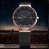 BERING Mens Unisex Scandinavian Solar Black×RoseGold 14639-166（ベーリング ユニセックス腕時計 ソーラー ローズゴールド×ブラック メッシュベルト）