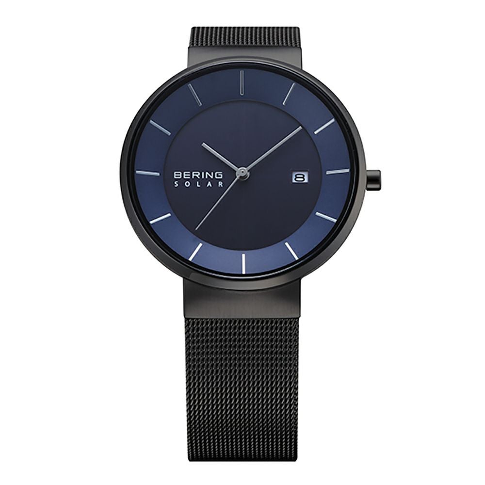 BERING Unisex Scandinavian Solar Blue×Black 14639-227