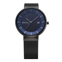 BERING Unisex Scandinavian Solar Blue×Black 14639-227