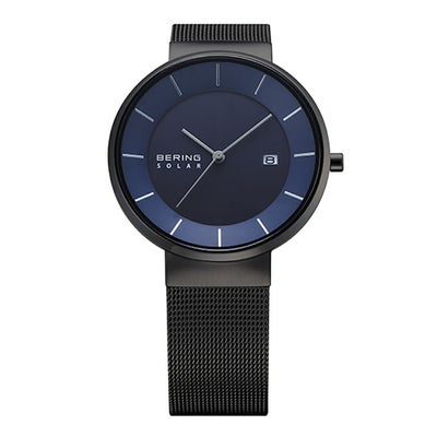 BERING Unisex Scandinavian Solar Blue×Black 14639-227