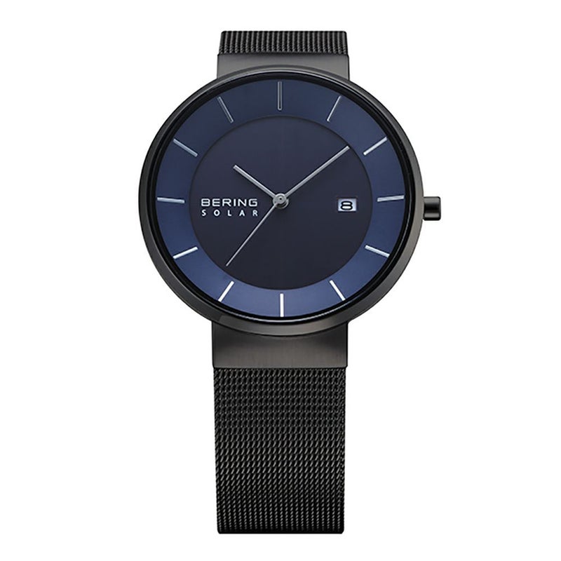 BERING Unisex Scandinavian Solar Blue×Black 14639-227