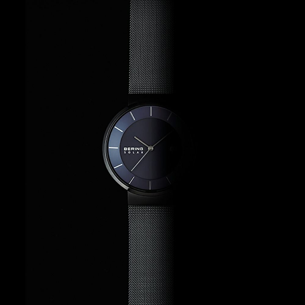 BERING Unisex Scandinavian Solar Blue×Black 14639-227