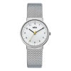 BRAUN WATCH WHITE×SILVER MESH BN0031WHSLMHL