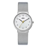 BRAUN WATCH WHITE×SILVER MESH BN0031WHSLMHL