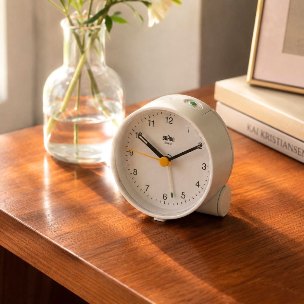 雑誌CREA「贈りもの大賞」ノミネート BRAUN ALARM CLOCK WHITE BC01W（ブラウン アナログアラーム置き時計 ホワイト）