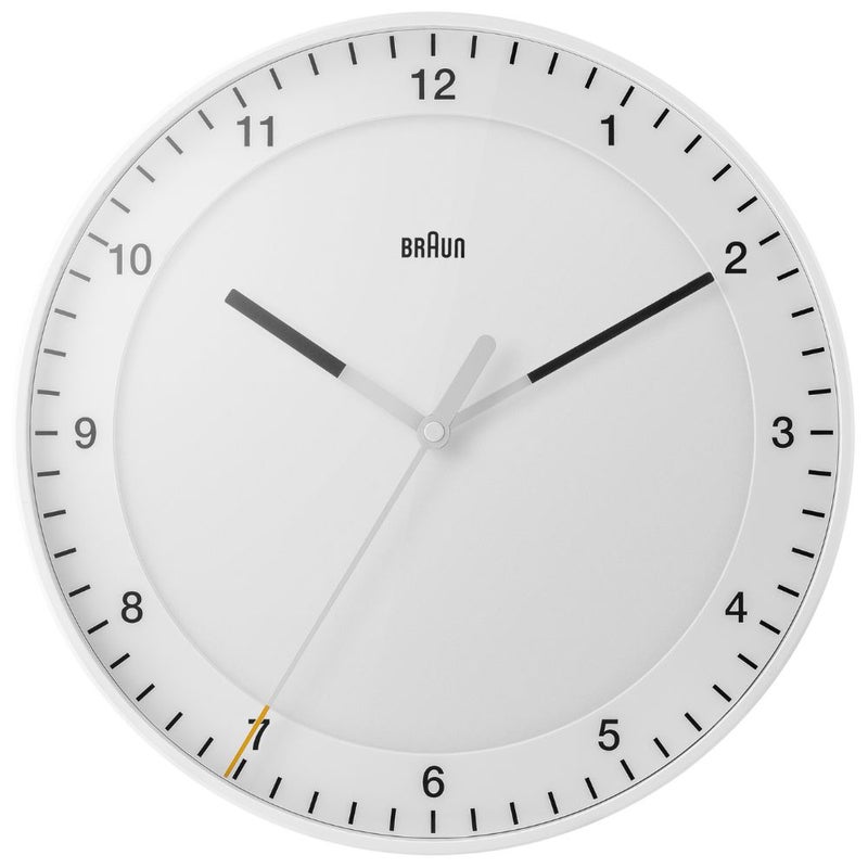 BRAUN WALL CLOCK WHITE BC17W （ブラウン アナログ掛け時計 ホワイト 直径30cm）