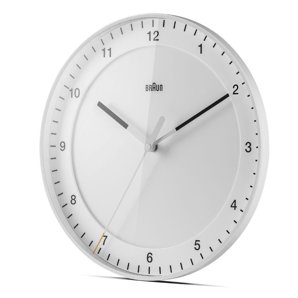 BRAUN WALL CLOCK WHITE BC17W （ブラウン アナログ掛け時計 ホワイト 直径30cm）
