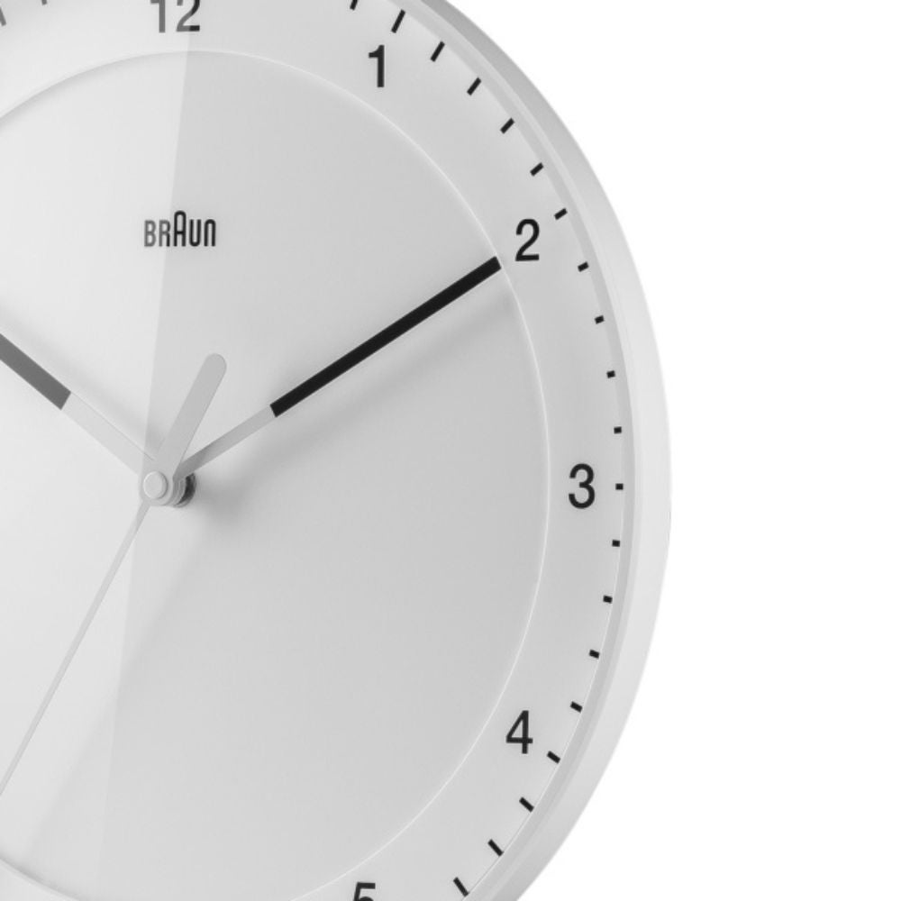 BRAUN WALL CLOCK WHITE BC17W （ブラウン アナログ掛け時計 ホワイト 直径30cm）