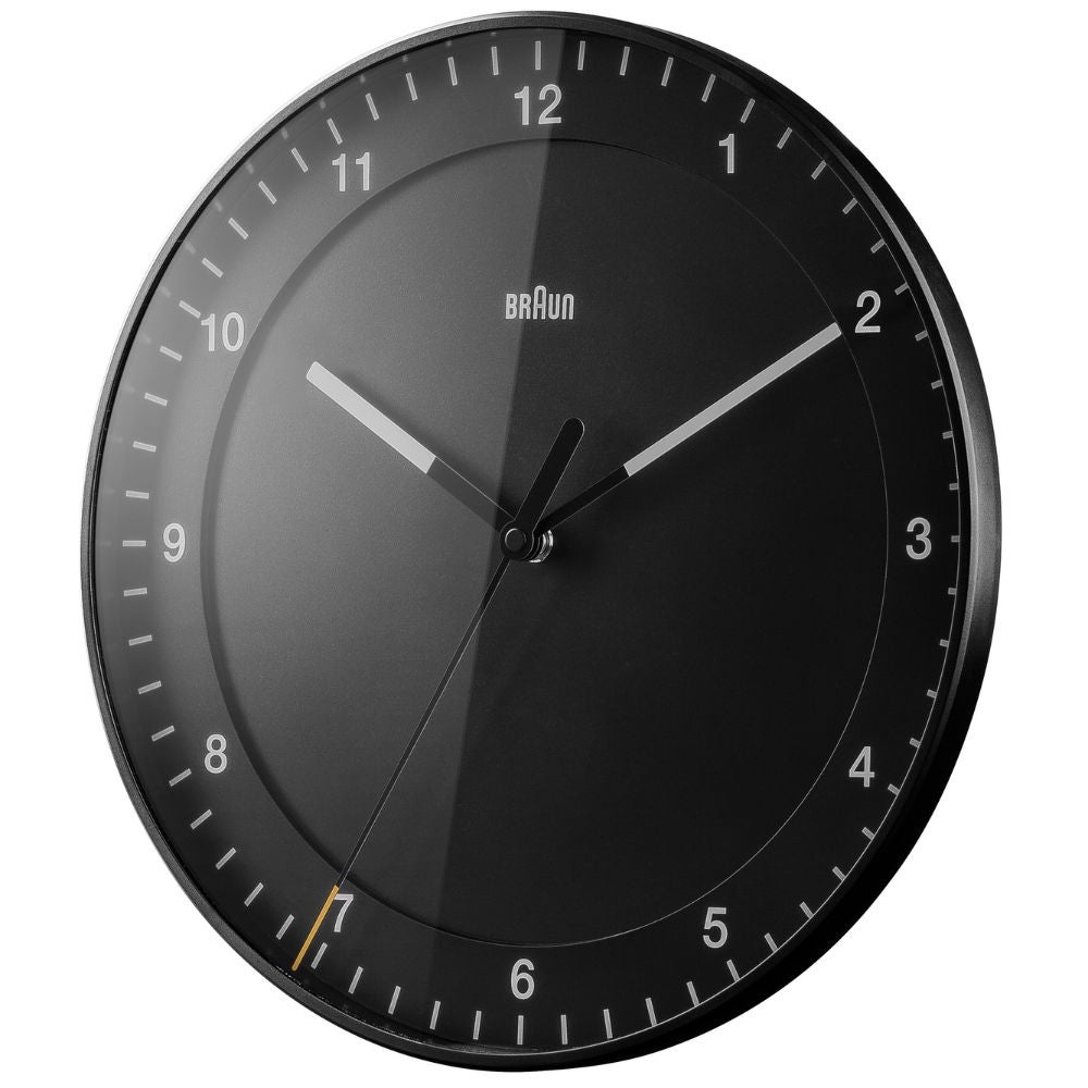 BRAUN WALL CLOCK BLACK BC17B（ブラウン アナログ掛け時計 ブラック 直径30cm）