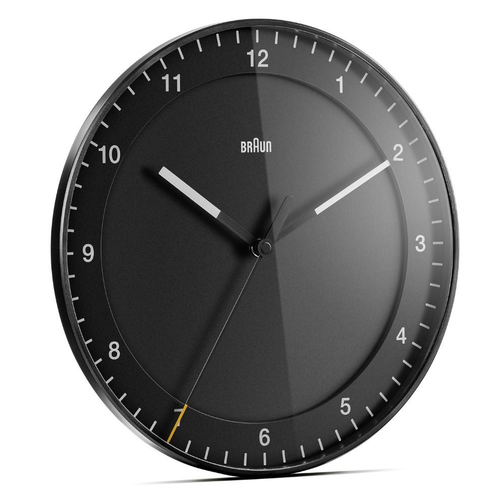 BRAUN WALL CLOCK BLACK BC17B（ブラウン アナログ掛け時計 ブラック 直径30cm）
