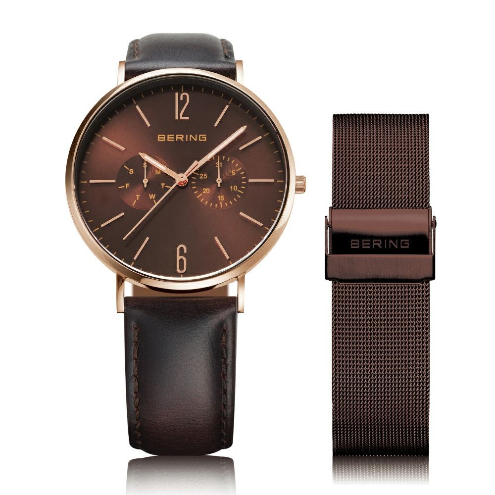 BERING Unisex Changes 40mm Brown 14240-265（ベーリング ユニ
