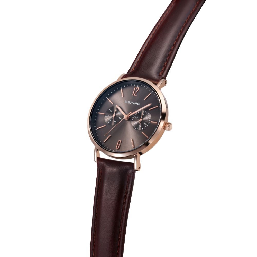BERING Unusex Changes 36mm BrownGray×RoseGold 14236-369（ベーリング ユニセックス腕時計 チェンジズ ブラウングレー×ローズゴールド）