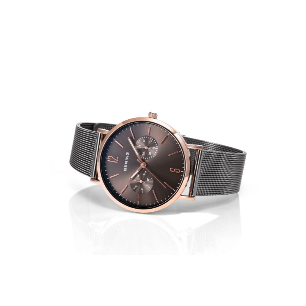 BERING Unusex Changes 36mm BrownGray×RoseGold 14236-369（ベーリング ユニセックス腕時計 チェンジズ ブラウングレー×ローズゴールド）