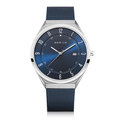 BERING Mens Unisex Ultra Slim Blue 18740-307 （ベーリング メンズ ユニセックス 腕時計 ウルトラスリム ブルー）