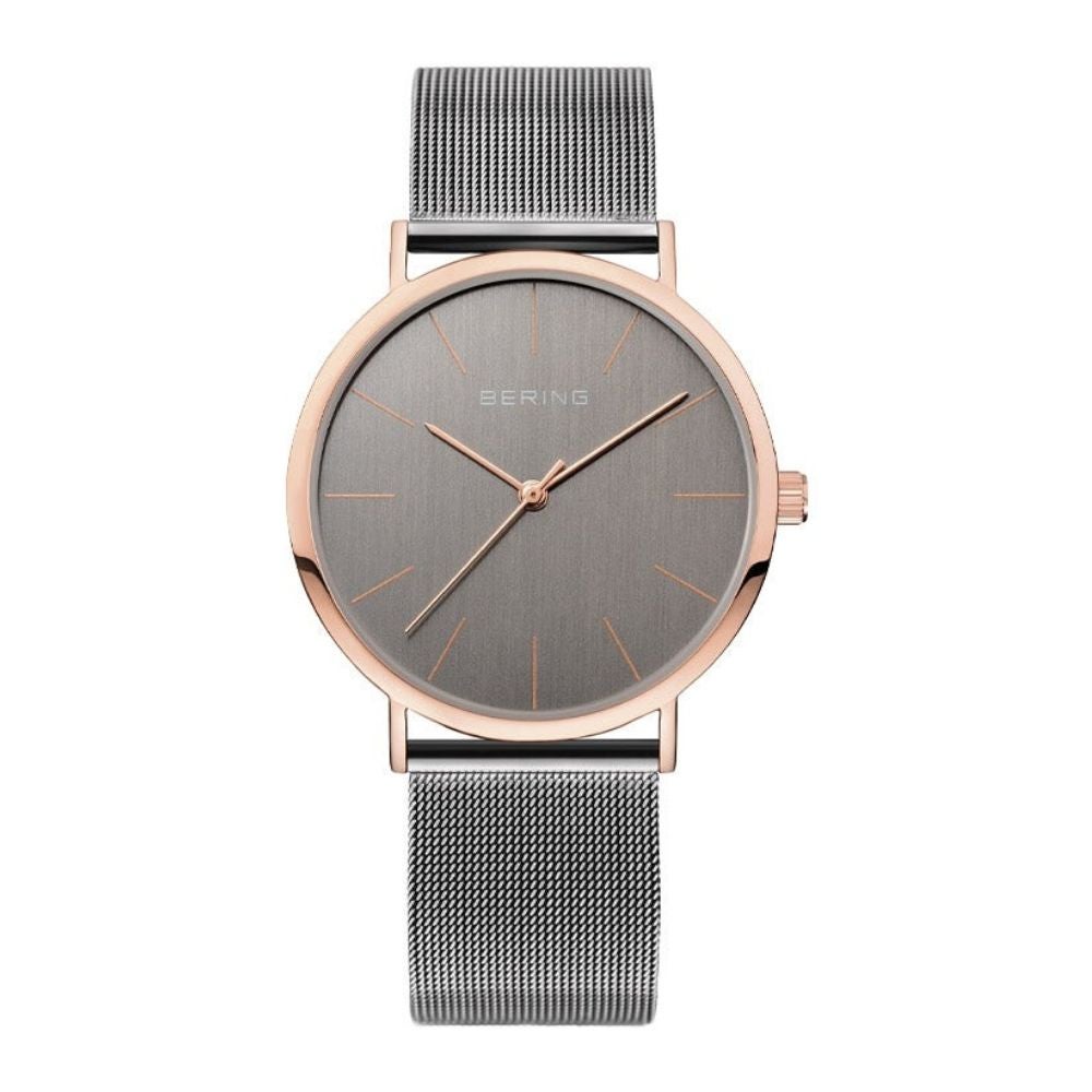 BERING Unisex North Pole 13436-369（ベーリング ユニセックス ノースポール グレー×ローズゴールド）
