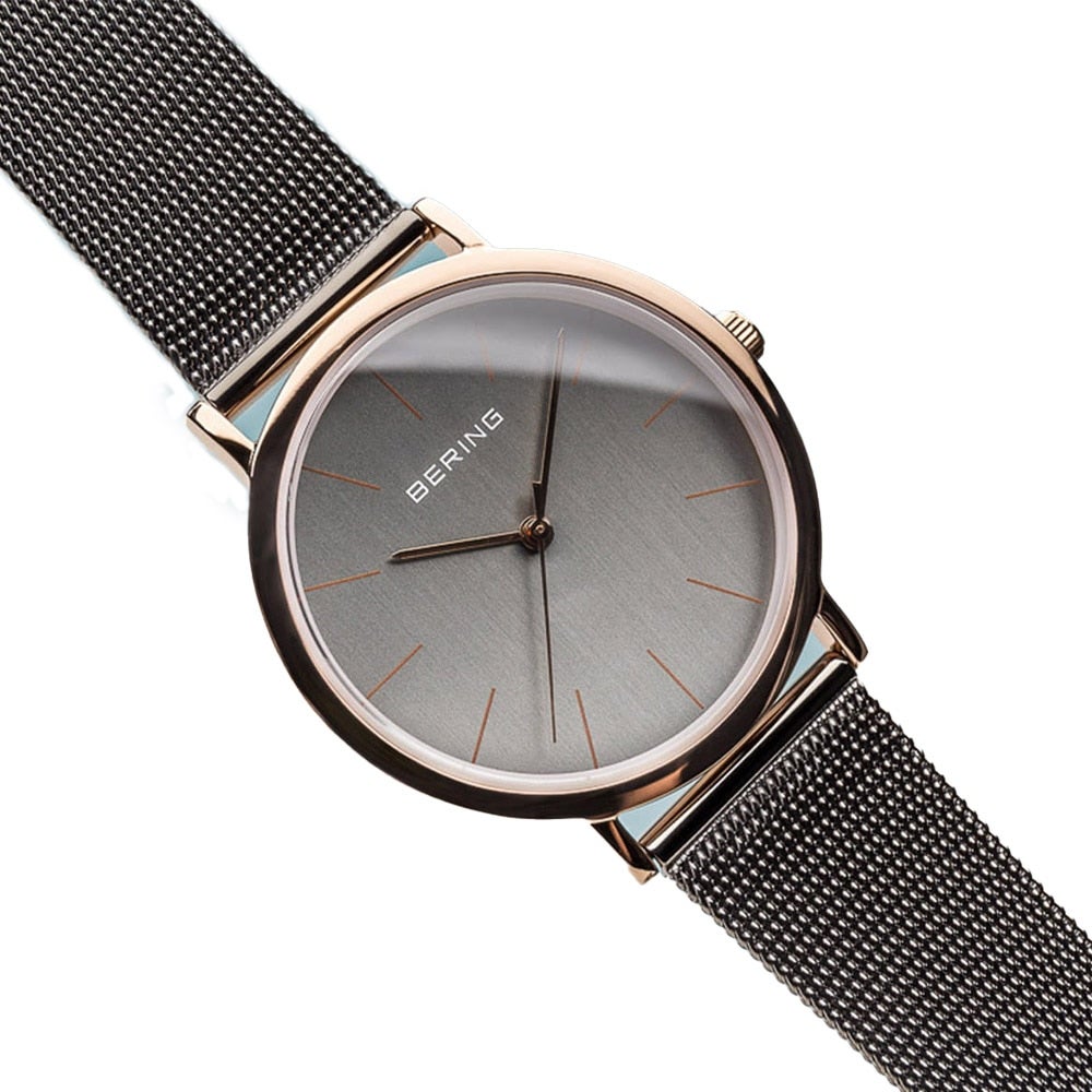 BERING Unisex North Pole 13436-369（ベーリング ユニセックス ノースポール グレー×ローズゴールド）