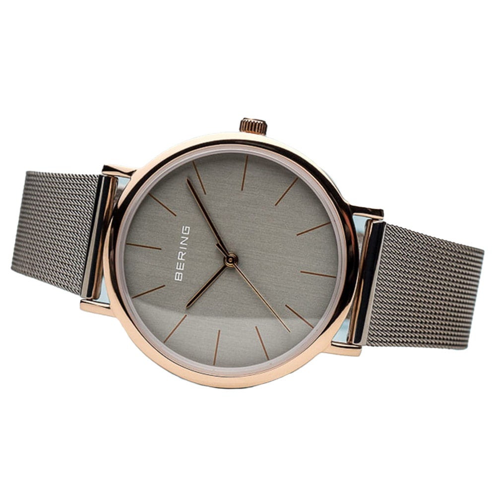 BERING Unisex North Pole 13436-369（ベーリング ユニセックス ノースポール グレー×ローズゴールド）