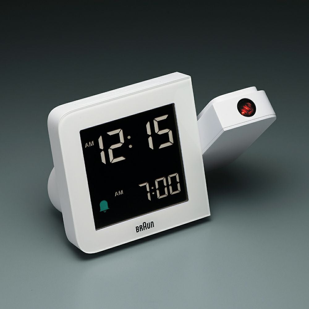 BRAUN DIGITAL PROJECTION ALARM CLOCK WHITE BC15W（ブラウン