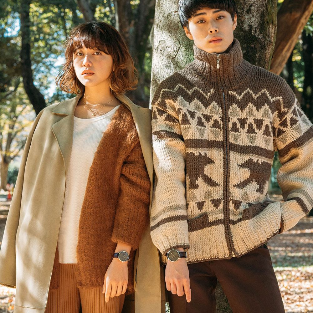            BERING Unisex Changes 36mm 14236-005 （ベーリング ユニセックス腕時計 チェンジズ ブラウンレザー＆シルバーメッシュベルト)