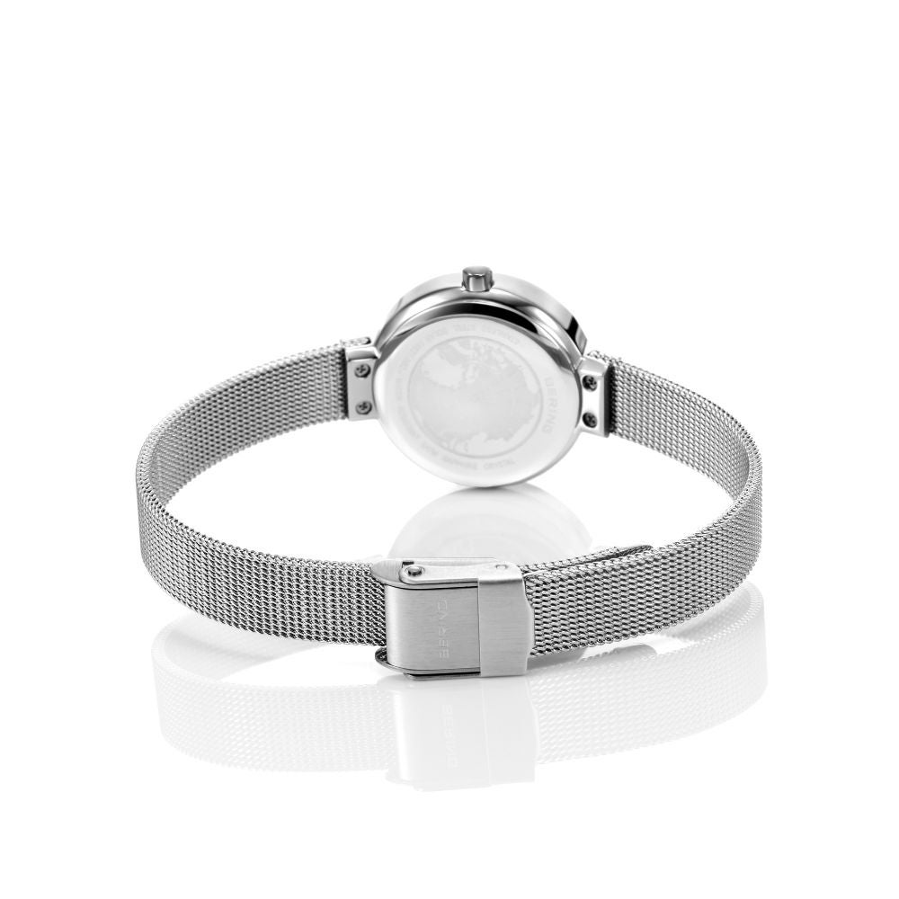 BERING Ladies Scandinavian Solar Gray×Gold 14627-002 （ベーリング レディース腕時計 ソーラー グレー×ゴールド シルバーメッシュベルト ）
