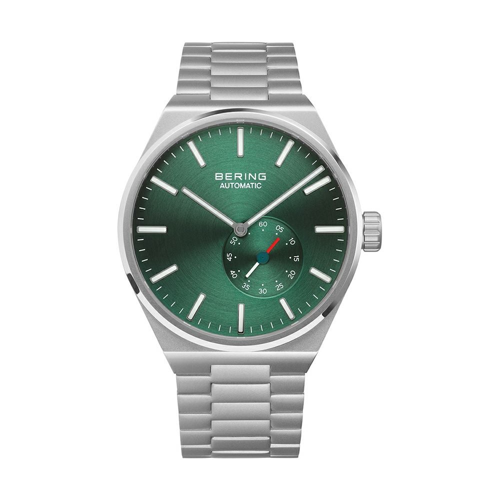 BERING MENS AUTOMATIC ARCTIC CIRCLE GREEN SILVER 19441-708