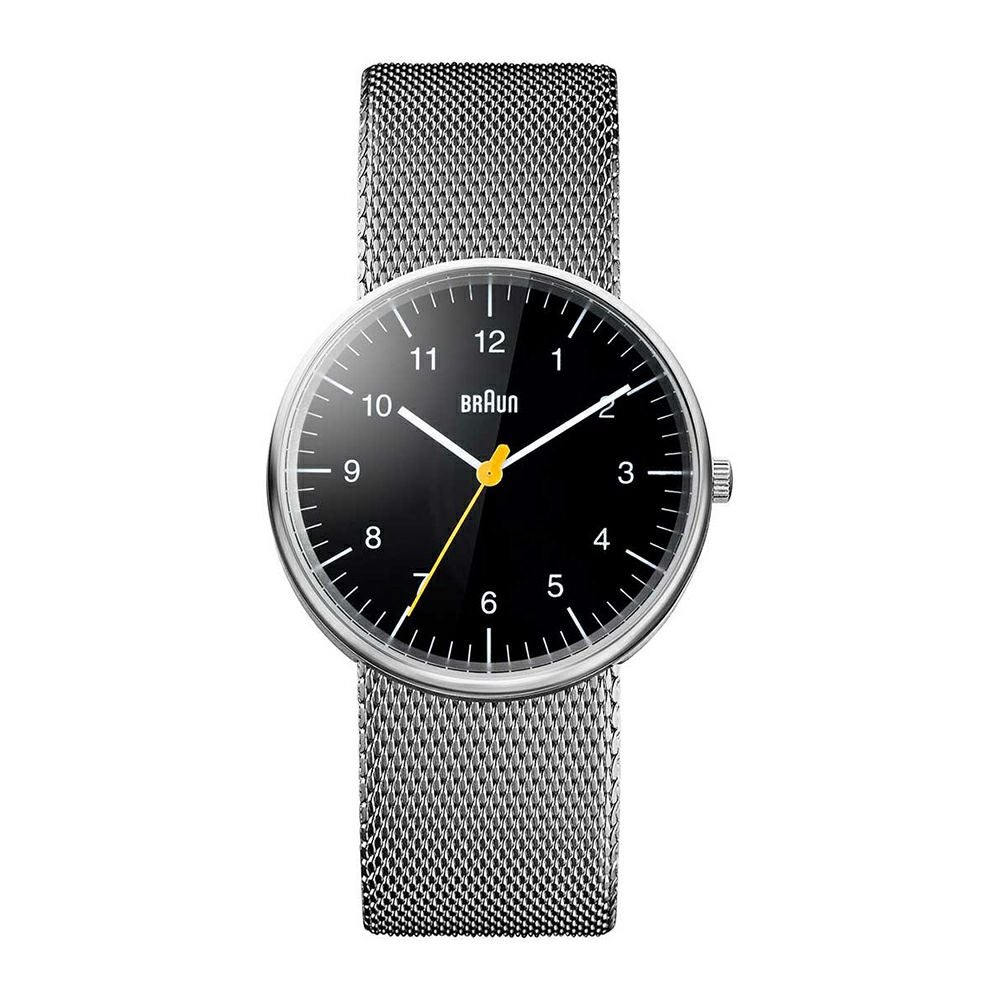 シルバー925 ブラックダイヤル メッシュバンド腕時計 BRAUN SILVER MESH WATCH BN0021BKSLMHG（ブラウン腕時計 ブラック