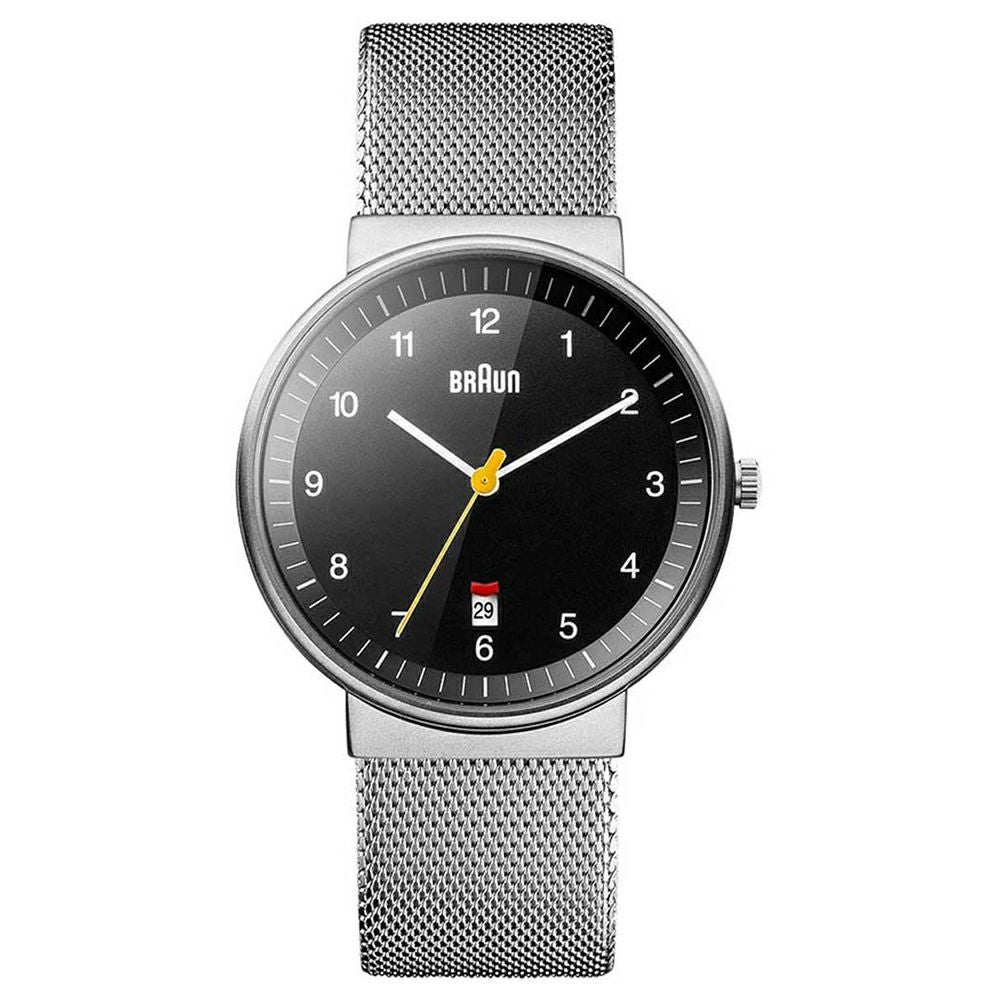 BRAUN WATCH BLACK×SILVER MESH BN0032BKSLMHG（ブラウン腕時計