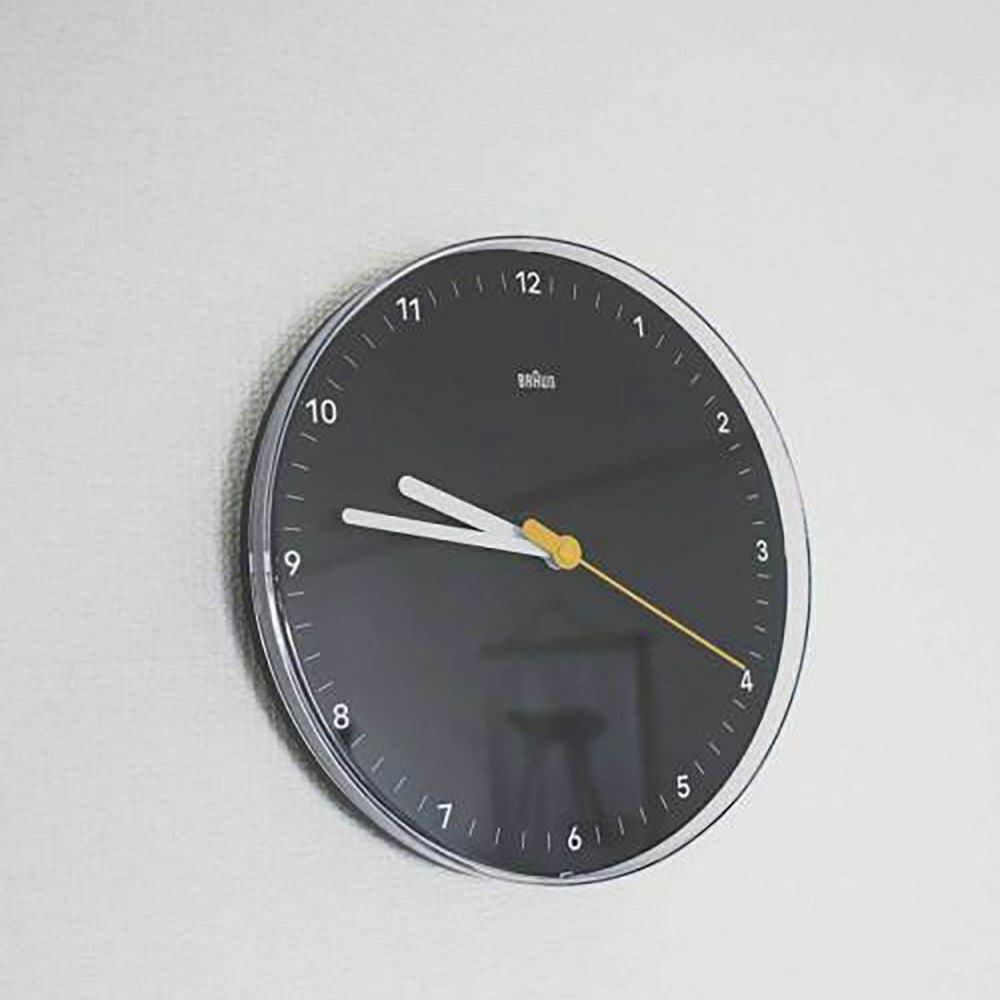 BRAUN WALL CLOCK BLACK BC26B （ブラウン アナログ掛け時計 ブラック