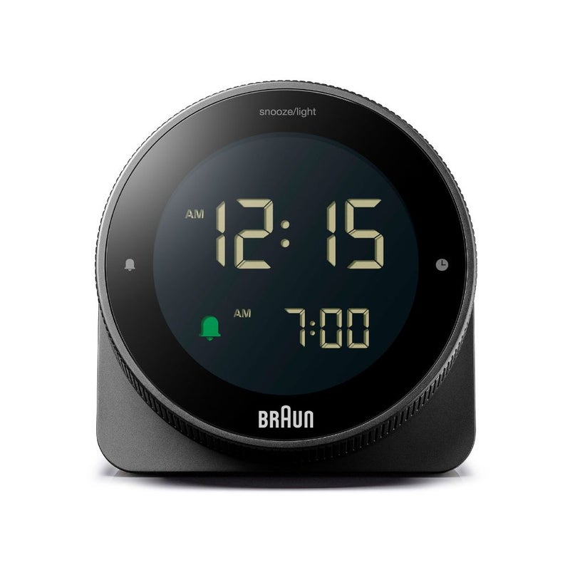 回転式べセルのデジタルアラームクロック BRAUN DIGITAL CLOCK BLACK BC24B （ブラウン デジタル置き時計 ブラック）