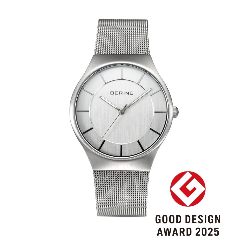 2025年 グッドデザイン賞受賞 BERING Classic Scandinavian Silver 11935-004（ベーリング ユニセックス腕時計 クラシックスカンジナビアン シルバー）