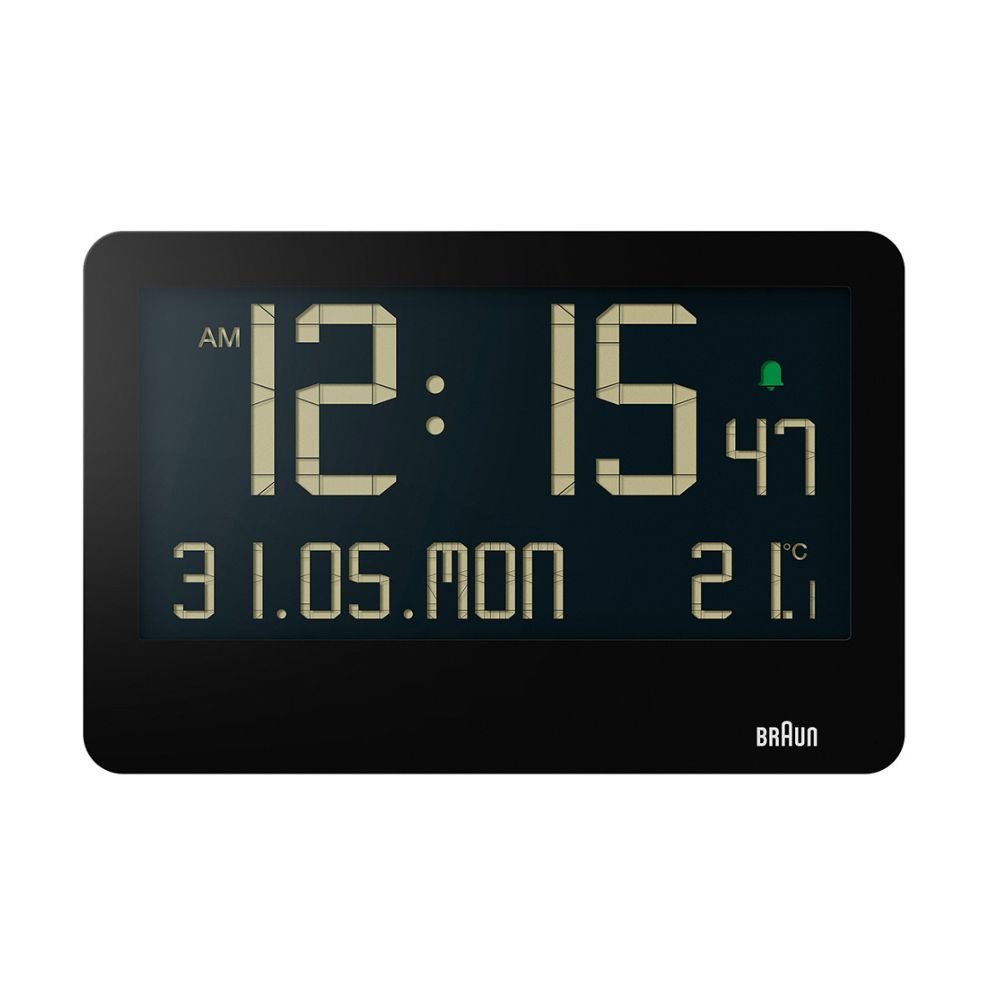 BRAUN DIGITAL WALL&TABLE CLOCK BLACK BC14B （ブラウン デジタル壁掛け＆卓上時計 ブラック）