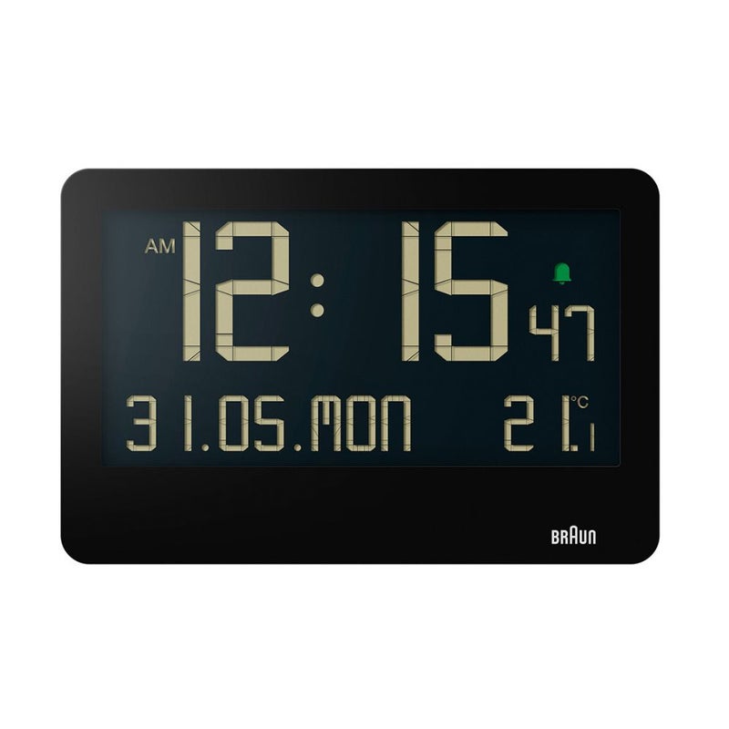 BRAUN DIGITAL WALL&TABLE CLOCK BLACK BC14B （ブラウン デジタル壁掛け＆卓上時計 ブラック）