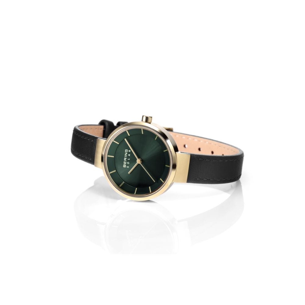 BERING Ladies Scandinavian Solar Deep green 14627-439 （ベーリング レディース腕時計 ソーラー ディープグリーン）