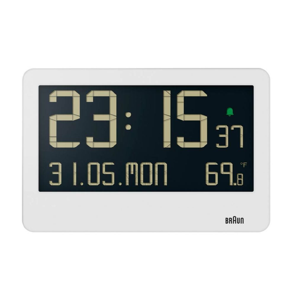BRAUN DIGITAL WALL&TABLE CLOCK WHITE BC14W （ブラウン デジタル壁掛け＆卓上時計 ホワイト）