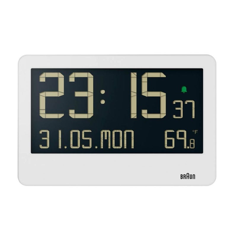BRAUN DIGITAL WALL&TABLE CLOCK WHITE BC14W （ブラウン デジタル壁掛け＆卓上時計 ホワイト）