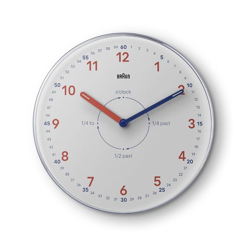 BRAUN Time Teacher WALL CLOCK WHITE BC26TW 
