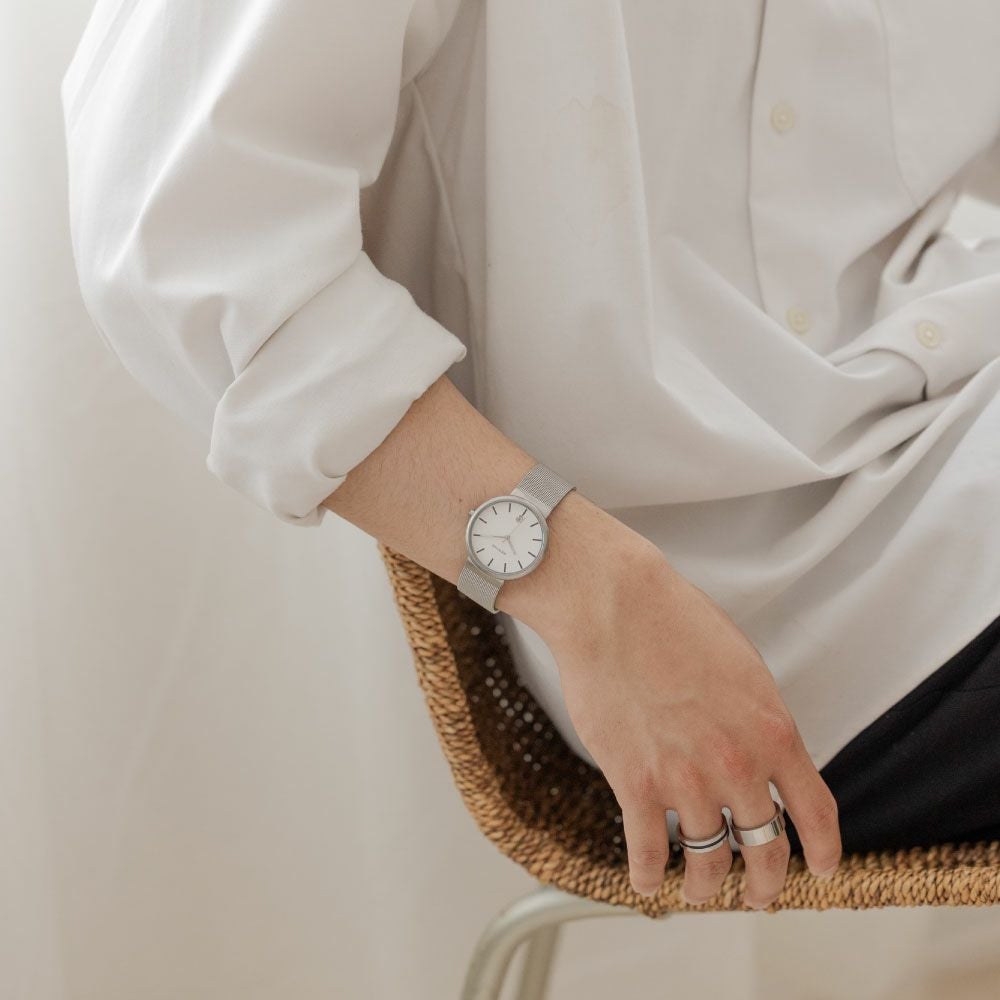 極美品 ゴース ● LL ロストリンク 013/040 BERING Unisex Classic Curving Mesh White 11035-004（ベーリング