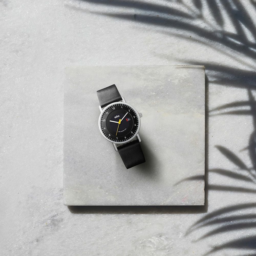 LOUVROUSE ブラウンセラミックソーラー時計 BRAUN SOLAR WATCH LEATHER SILVER BN0301BKSLBKG（ブラウン ソーラー