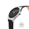 BERING Ladies Unisex Ultra Slim Black＆Silver 17031-402（ベーリング レディース ユニセックス 腕時計 ウルトラスリム ブラックレザーベルト＆シルバーケース）