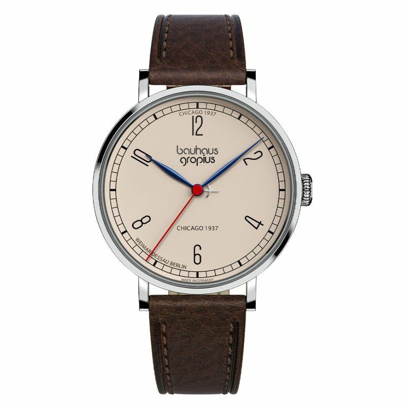 Bauhaus Walter Gropius (バウハウス・ヴァルター・グロピウス)  ニューバウハウス シカゴ1937シリーズ 数量限定 シリアルナンバー入りメンズ ユニセックス腕時計 WGN 001-01Z