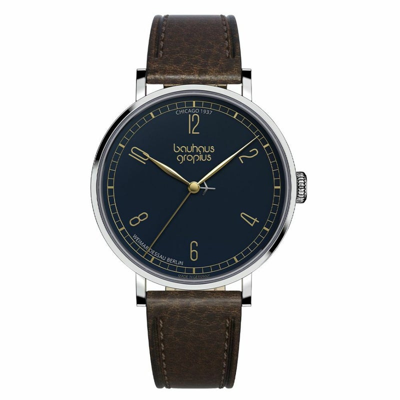 Bauhaus Walter Gropius (バウハウス・ヴァルター・グロピウス)  ニューバウハウス シカゴ1937シリーズ 数量限定 シリアルナンバー入りメンズ ユニセックス腕時計 WGN 001-02Z