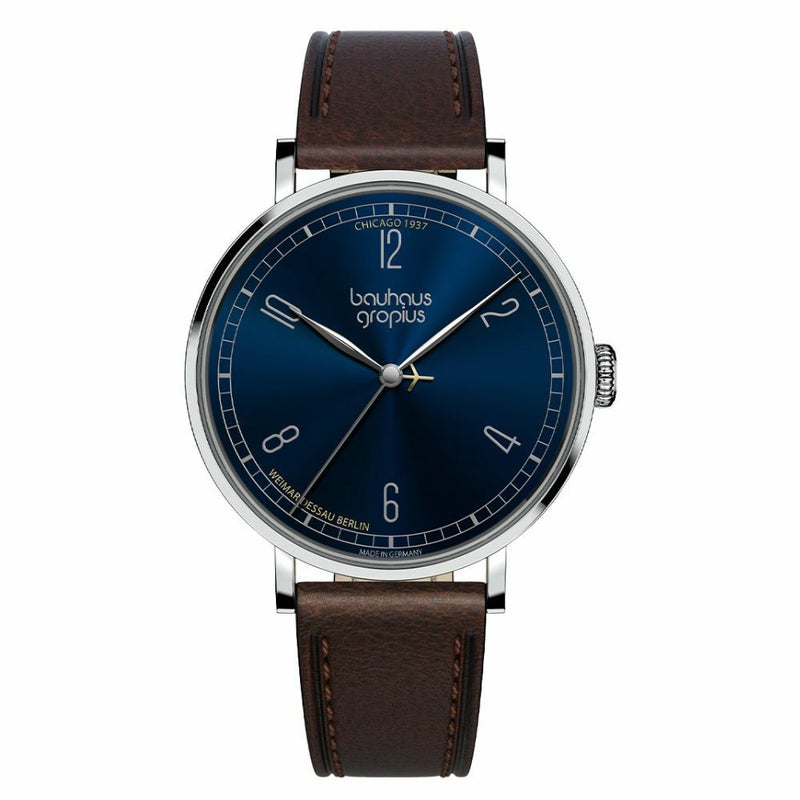Bauhaus Walter Gropius (バウハウス・ヴァルター・グロピウス)  ニューバウハウス シカゴ1937シリーズ 数量限定 シリアルナンバー入りメンズ ユニセックス腕時計 WGN001-04Z