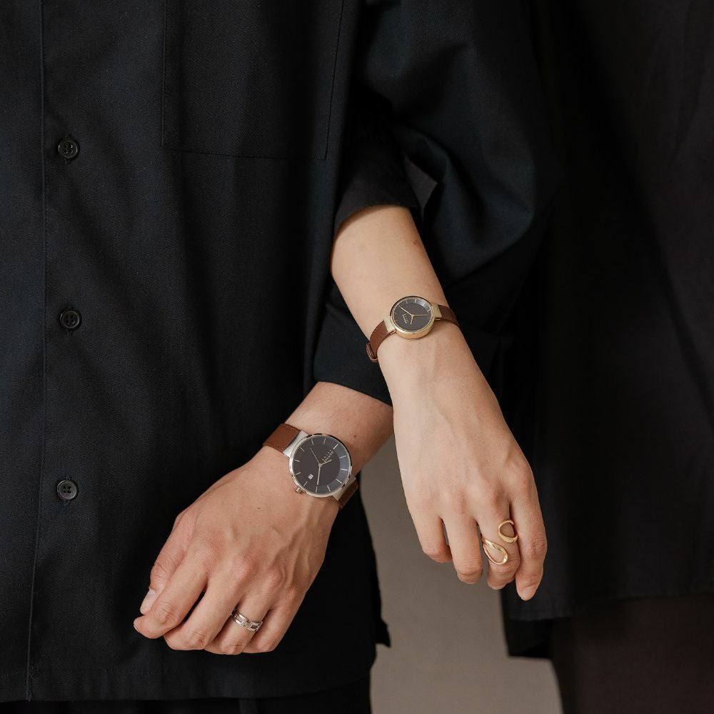 BERING Pair Watch Scandinavian Solar Navy Blue 14639-507 14627-537